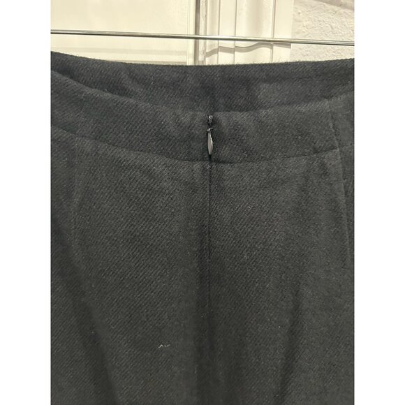 Sheri Martin Sz 8 Black Fringe Trim Long Straight Pencil Sweater Skirt Office - Picture 5 of 9